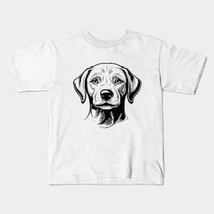 Labrador Black Pencil Style Kids T-Shirt